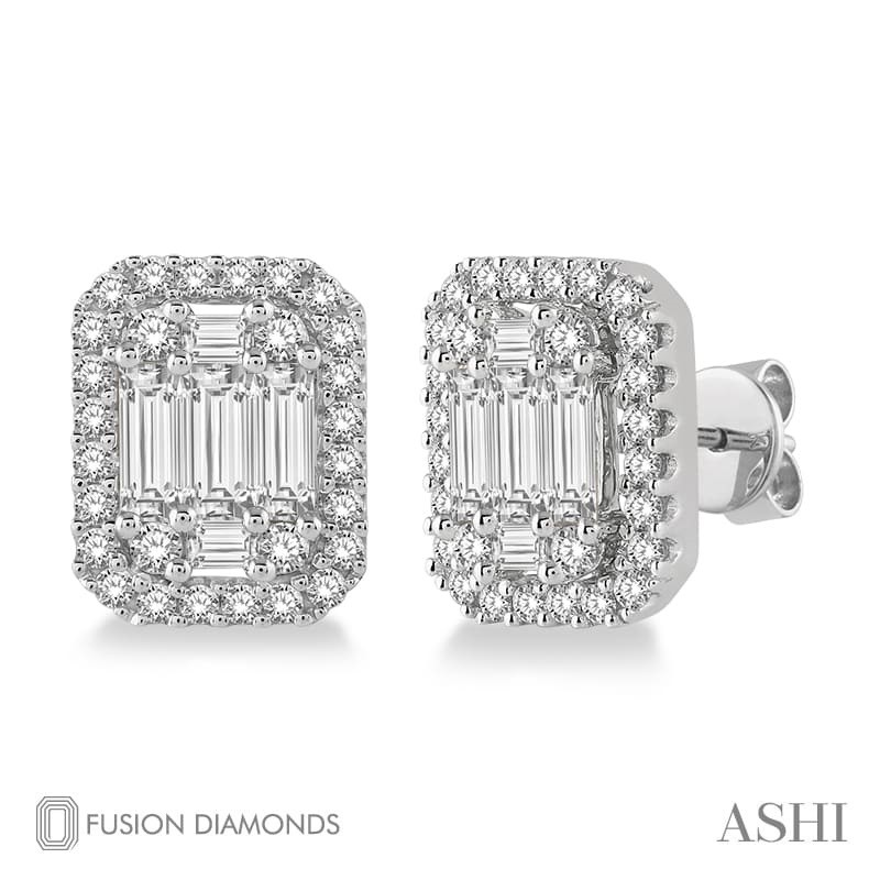 Ashi 1 CTW Fusion Diamond Earrings